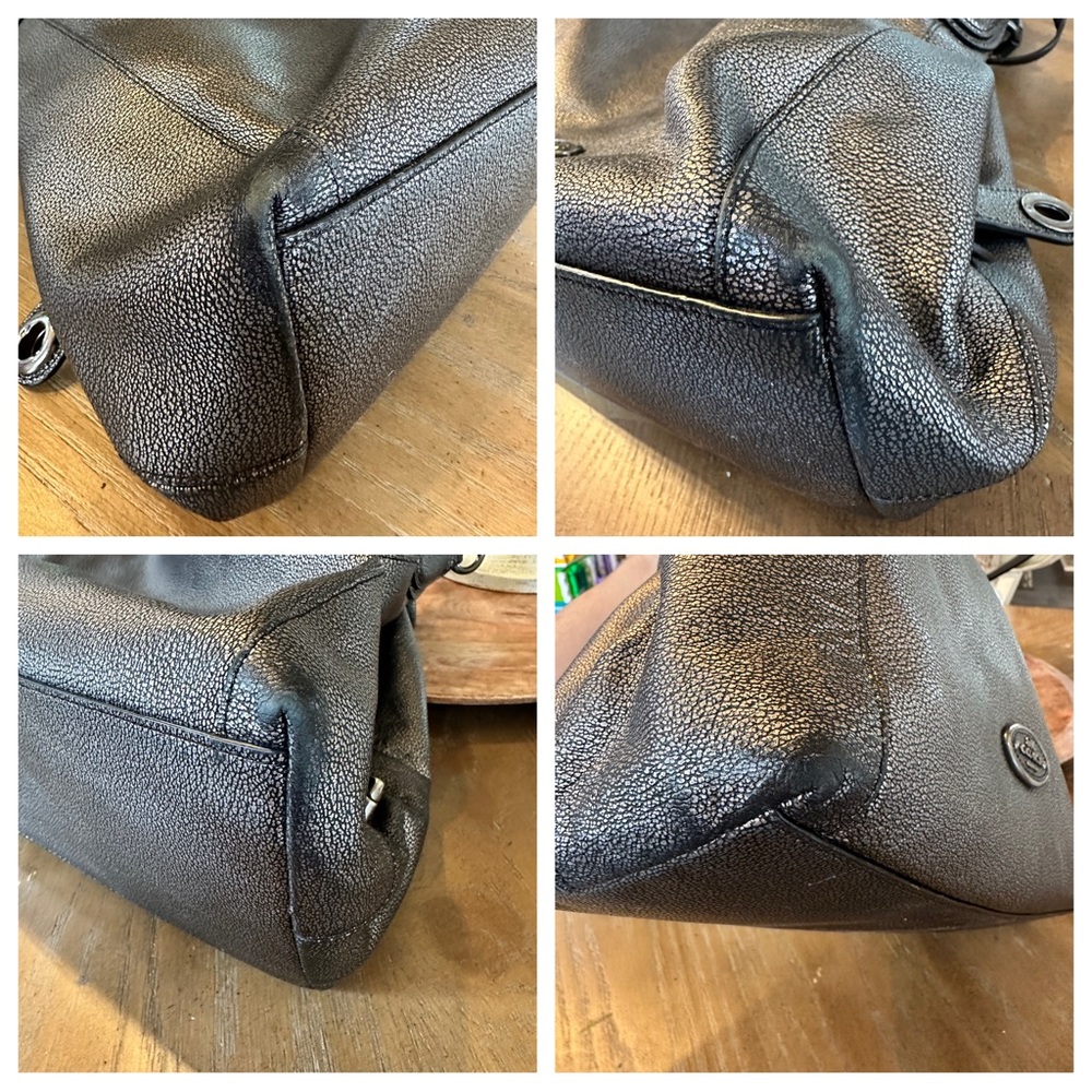 Coach Edie 31 metallic gunmetal Leather Tote Bag - Picture 15 of 15